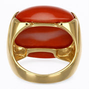 Anello - 18 carati Oro giallo Corallo