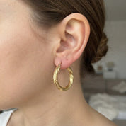 Earrings - 18 carat Yellow gold - Made in Italy - Handmade