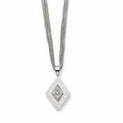 Collana con ciondolo - 18 carati Oro bianco - 0.30ct. tw. Diamante (Naturale)
