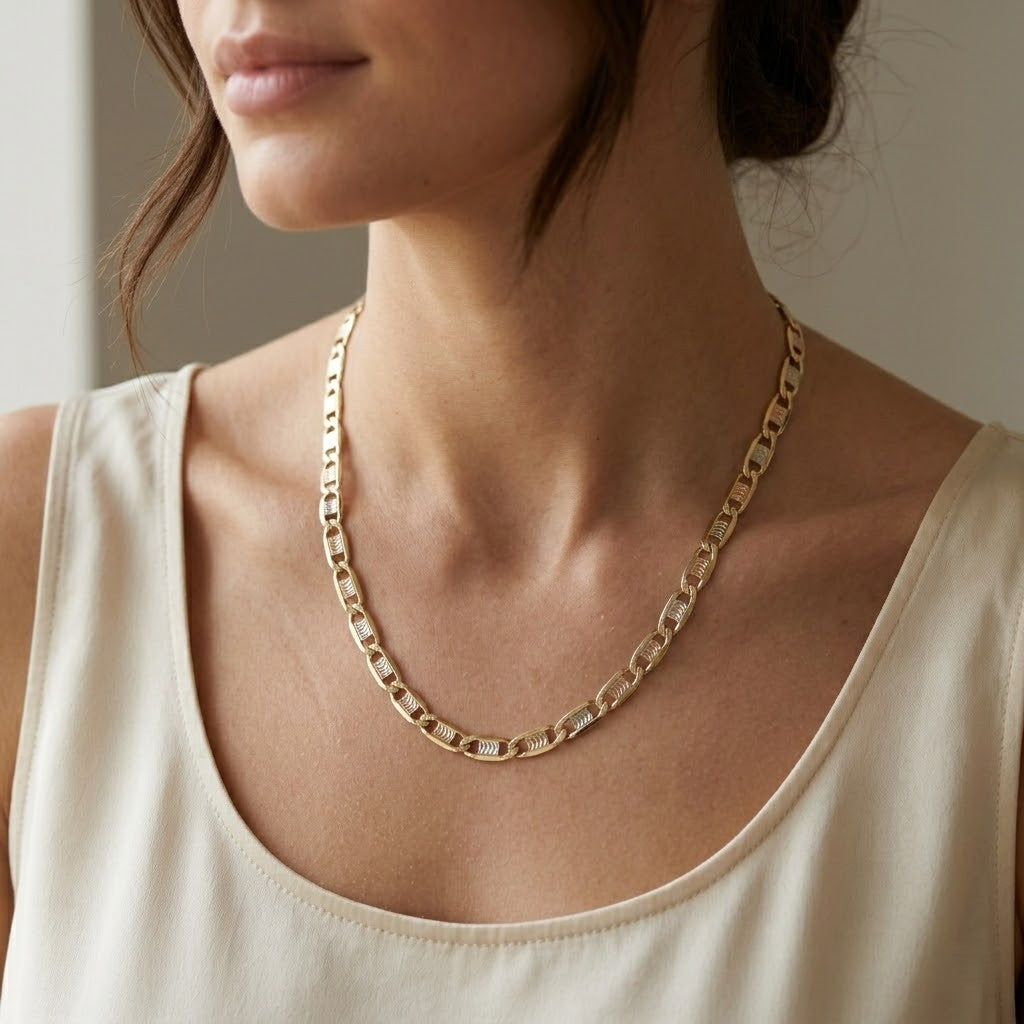 Collana - 18 carati Oro giallo, Oro bianco, Oro rosa - Made in Italy - Handmade