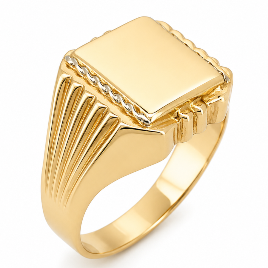 Anello - 18 carati Oro bianco, Oro giallo - Made in Italy - Handmade