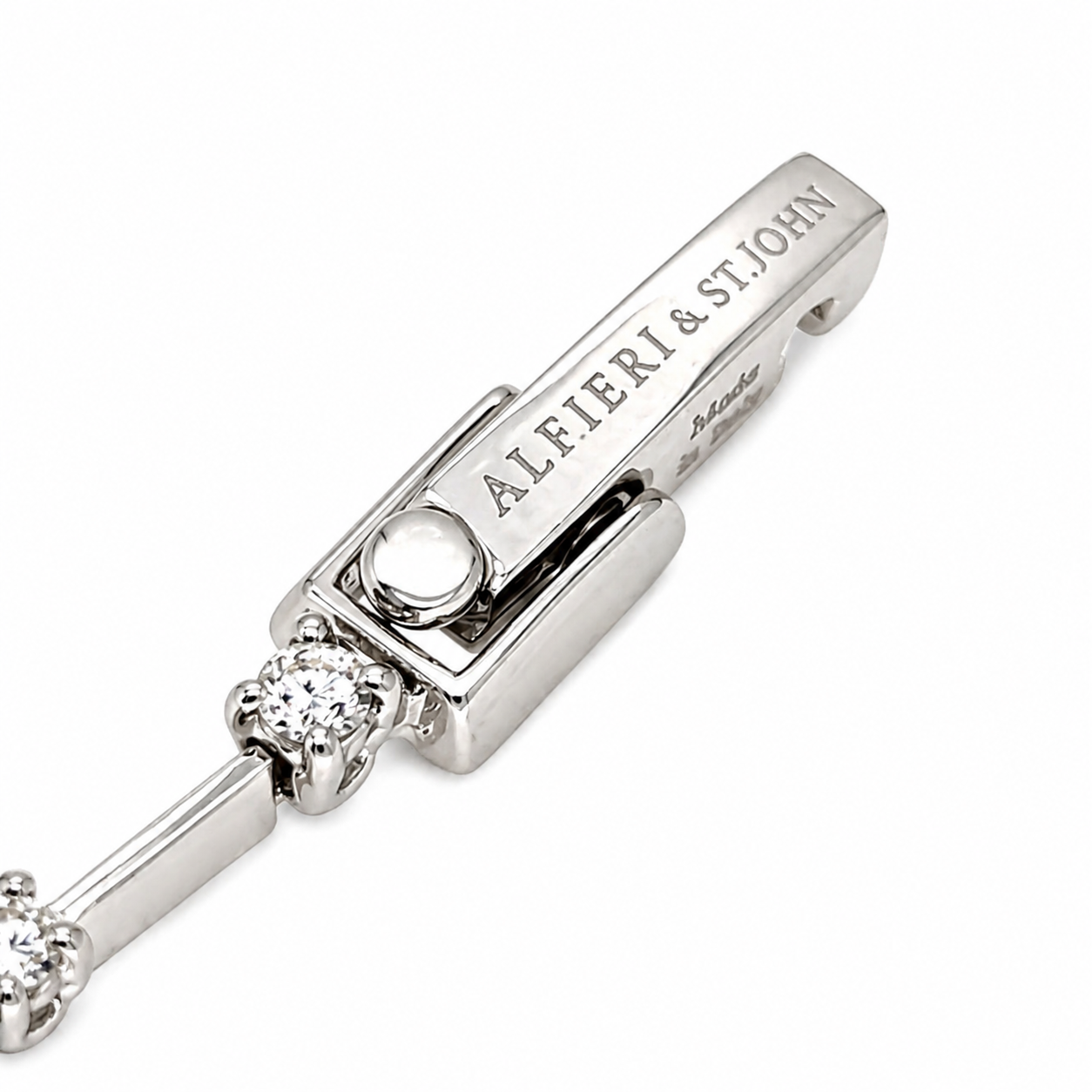 Bracciale - 18 carati Oro bianco, Alfieri & St. John - 0.72ct. tw. Diamante (Naturale)