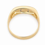 Anello - 18 carati Oro bianco, Oro giallo - 0.06ct. tw. Diamante (Naturale) - Made in Italy - Handmade