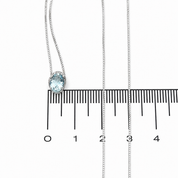 Collana con ciondolo - 18 carati Oro bianco - 0.66ct. tw. Acquamarina - Diamante