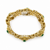 Bracciale - 18 carati Oro giallo - 7.50ct. tw. Giada - Diamante