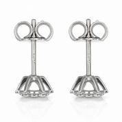 Orecchini - 18 carati Oro bianco - 0.07ct. tw. Diamante (Naturale)