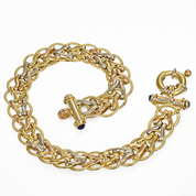 Bracciale da donna in oro 18 carati a tre tonalità