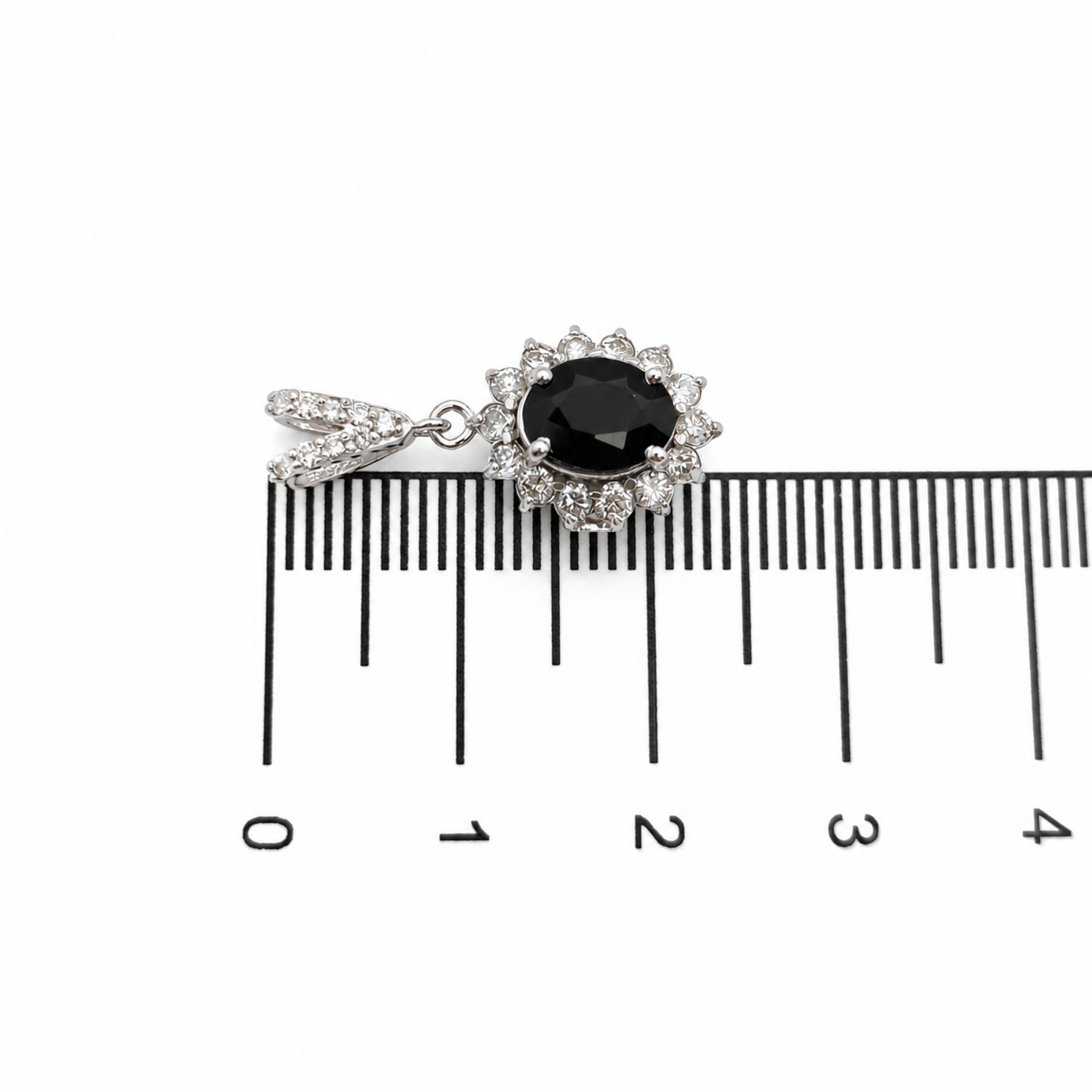 Ciondolo - 18 carati Oro bianco - 1.82ct. tw. Zaffiro - Diamante - Handmade - Made in Italy
