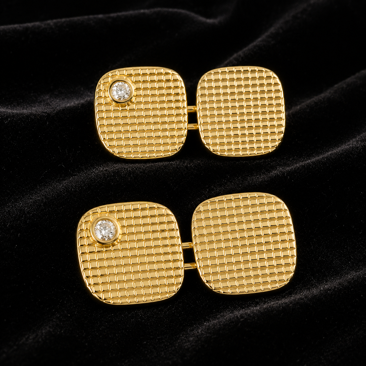 Gemelli - 18 carati Oro giallo - 0.20ct. tw. Diamante (Naturale)