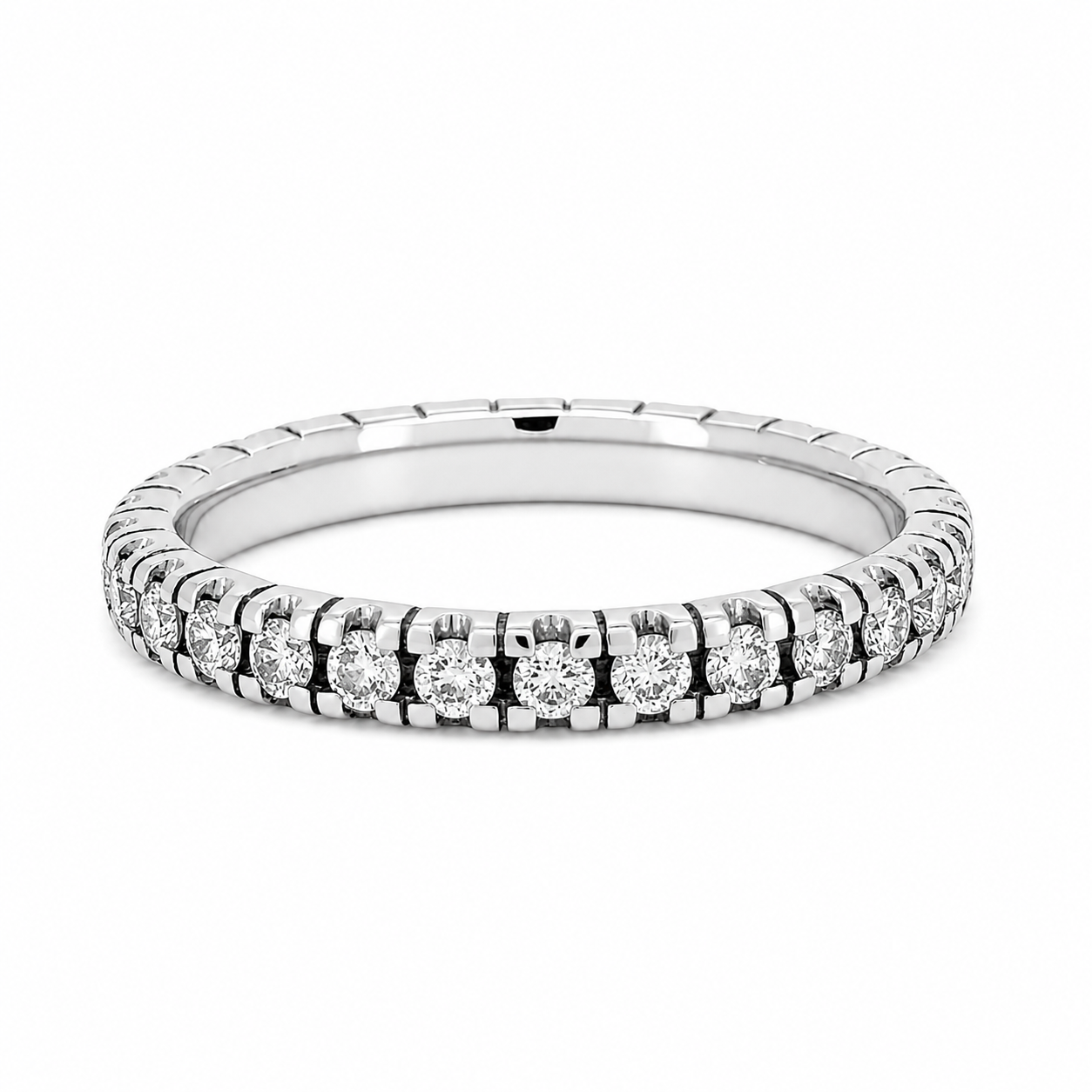 Anello - 18 carati Oro bianco - 0.90ct. tw. Diamante (Naturale) - Made in Italy