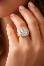 Anello - 18 carati Oro bianco, Oro giallo - 3.00ct. tw. Diamante (Naturale)