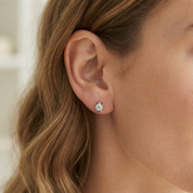 Orecchini in Oro bianco 18 carati con zirconi