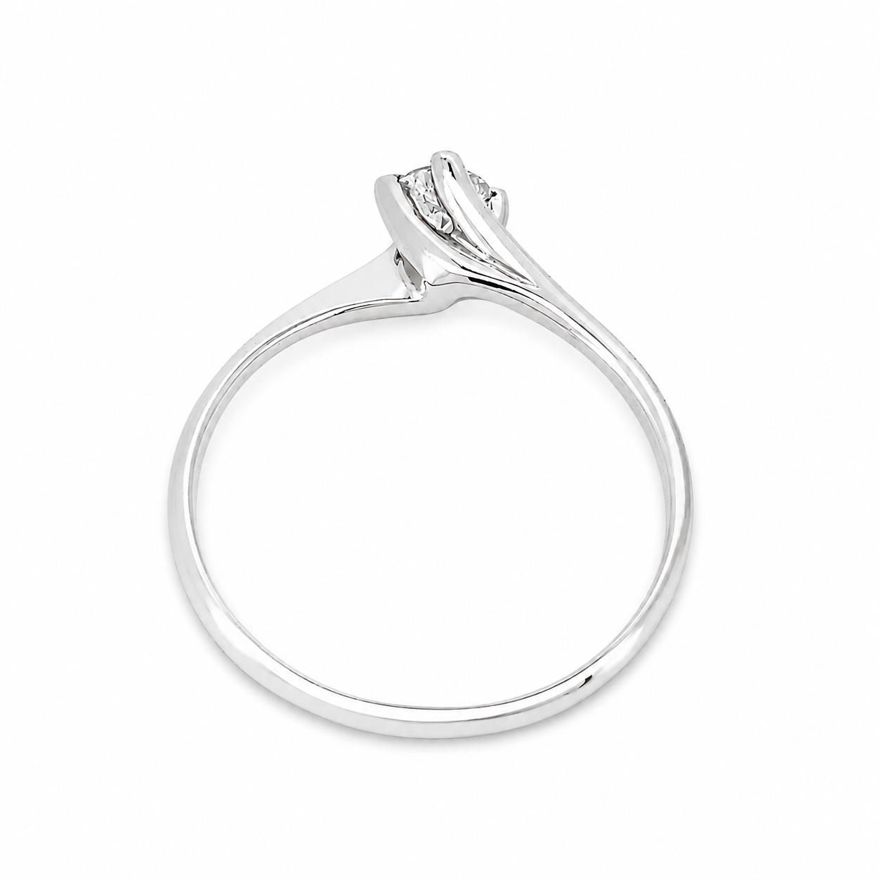 Anello - 18 carati Oro bianco - 0.20ct. tw. Diamante (Naturale) - Made in Italy - HandMade