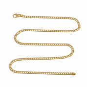 Collana unisex in oro giallo 18 carati con classica maglia groumette