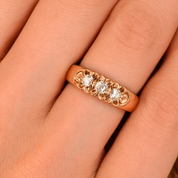 Anello - 18 carati Oro giallo - 0.30ct. tw. Diamante (Naturale)