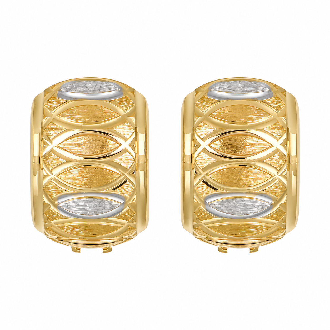 Orecchini - 18 carati Oro giallo, Oro bianco - Made in Italy - Handmade