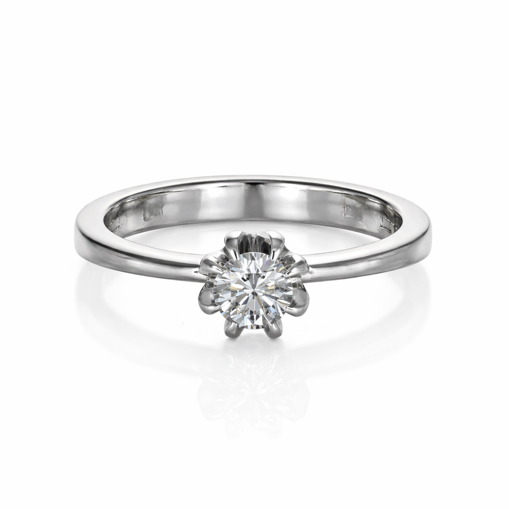 Anello - 18 carati Oro bianco - 0.41ct. tw. Diamante (Naturale)