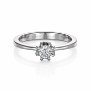 Anello - 18 carati Oro bianco - 0.41ct. tw. Diamante (Naturale)
