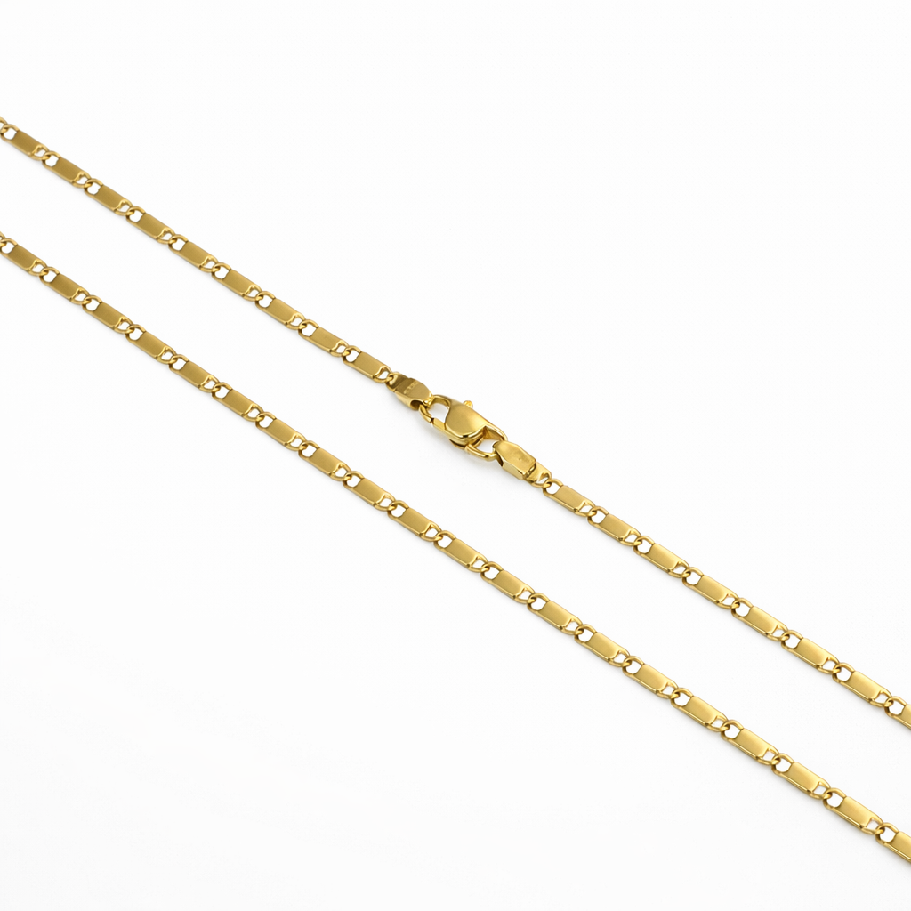 Collana - Oro giallo 18 carati - Maglia rettangolare
