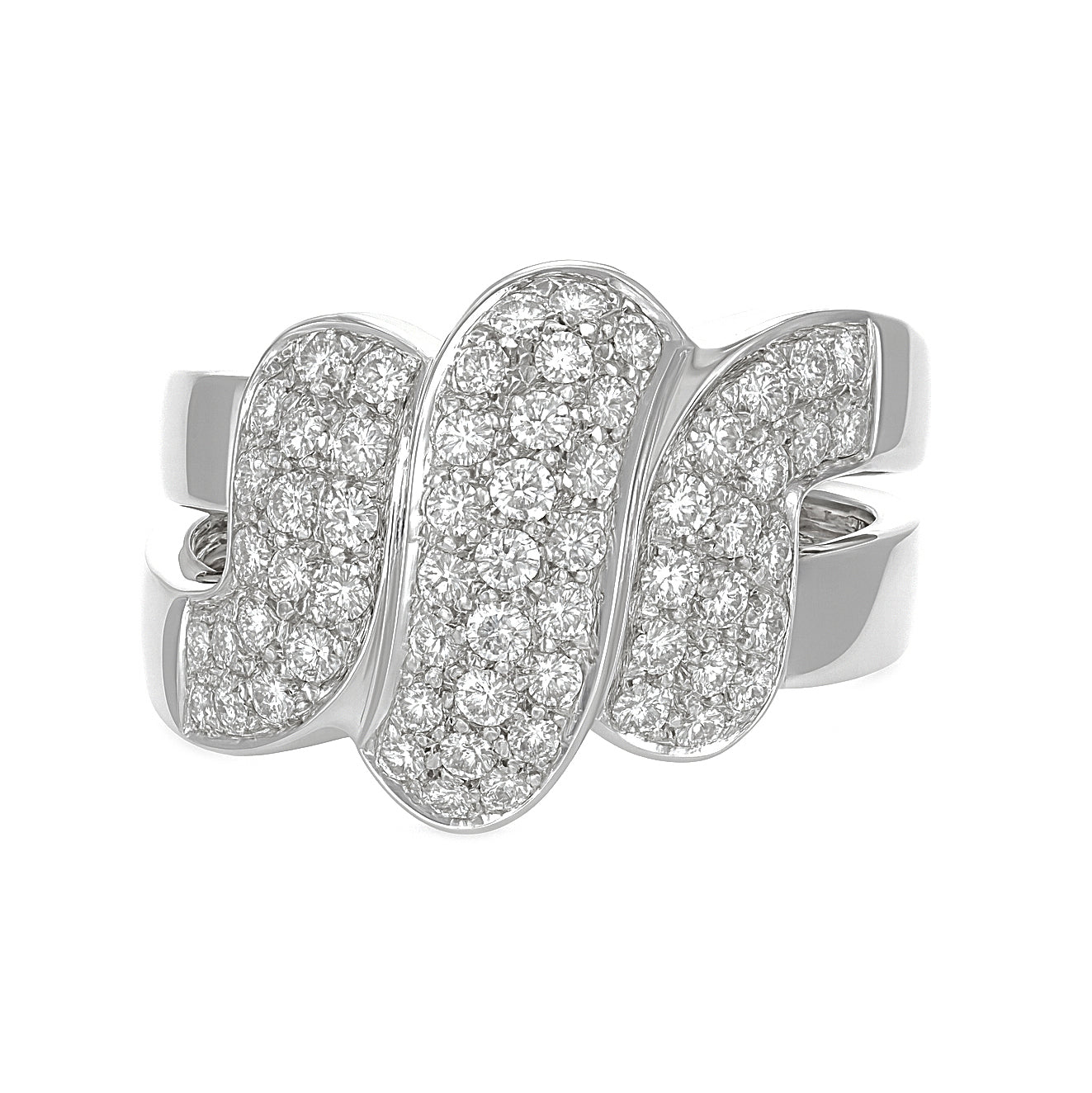 Anello - 18 carati Oro bianco - 0.915ct. tw. Diamante (Naturale)