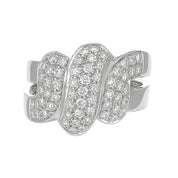 Anello - 18 carati Oro bianco - 0.915ct. tw. Diamante (Naturale)