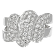 Anello - 18 carati Oro bianco - 0.915ct. tw. Diamante (Naturale)