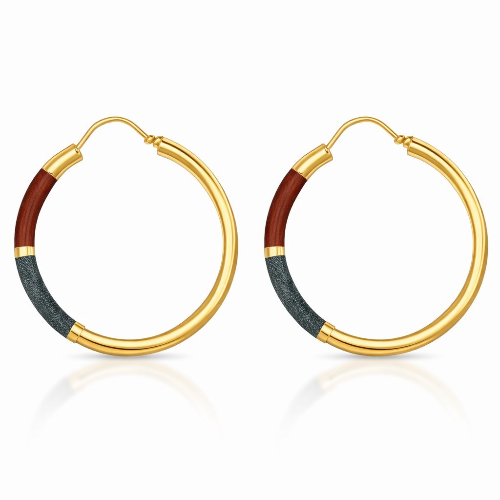 Orecchini - 18 carati Oro giallo - Made in Italy - HandMade