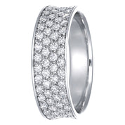 Anello - 18 carati Oro bianco - 0.90ct. tw. Diamante (Naturale)