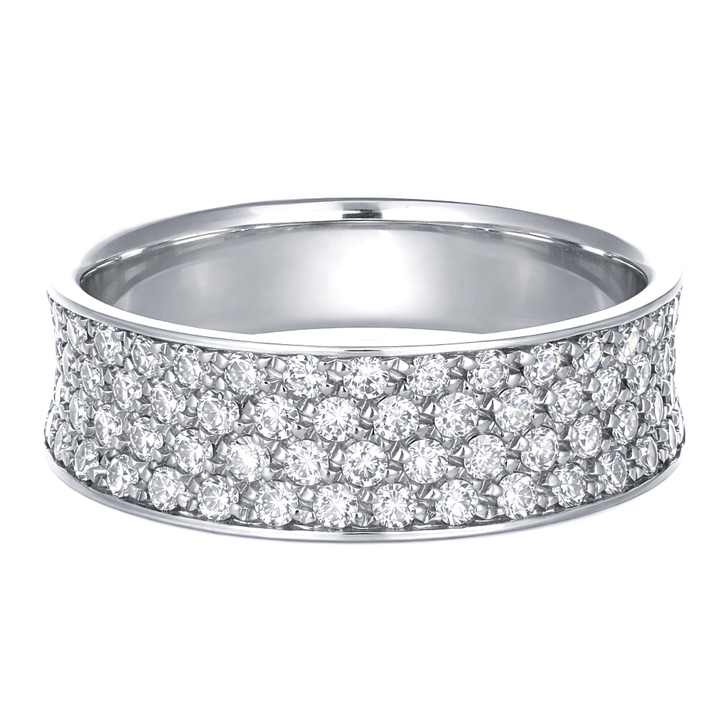 Anello - 18 carati Oro bianco - 0.90ct. tw. Diamante (Naturale)