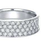 Anello - 18 carati Oro bianco - 0.90ct. tw. Diamante (Naturale)