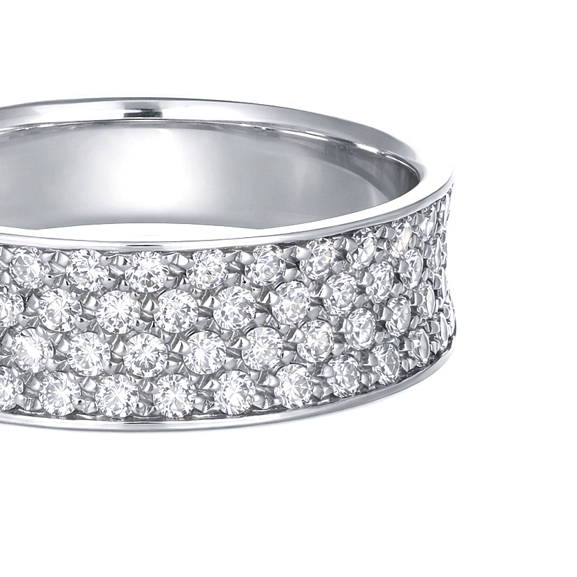 Anello - 18 carati Oro bianco - 0.90ct. tw. Diamante (Naturale)
