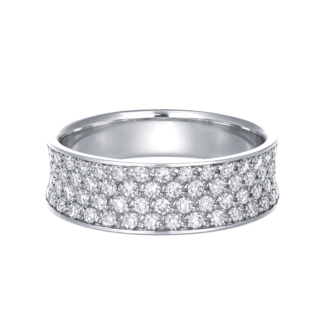 Anello - 18 carati Oro bianco - 0.90ct. tw. Diamante (Naturale)