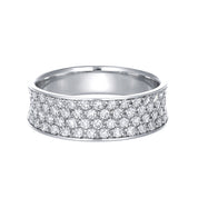 Anello - 18 carati Oro bianco - 0.90ct. tw. Diamante (Naturale)