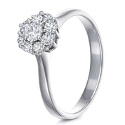 Anello - 18 carati Oro bianco - 0.22ct. tw. Diamante (Naturale)