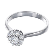 Anello - 18 carati Oro bianco - 0.22ct. tw. Diamante (Naturale)