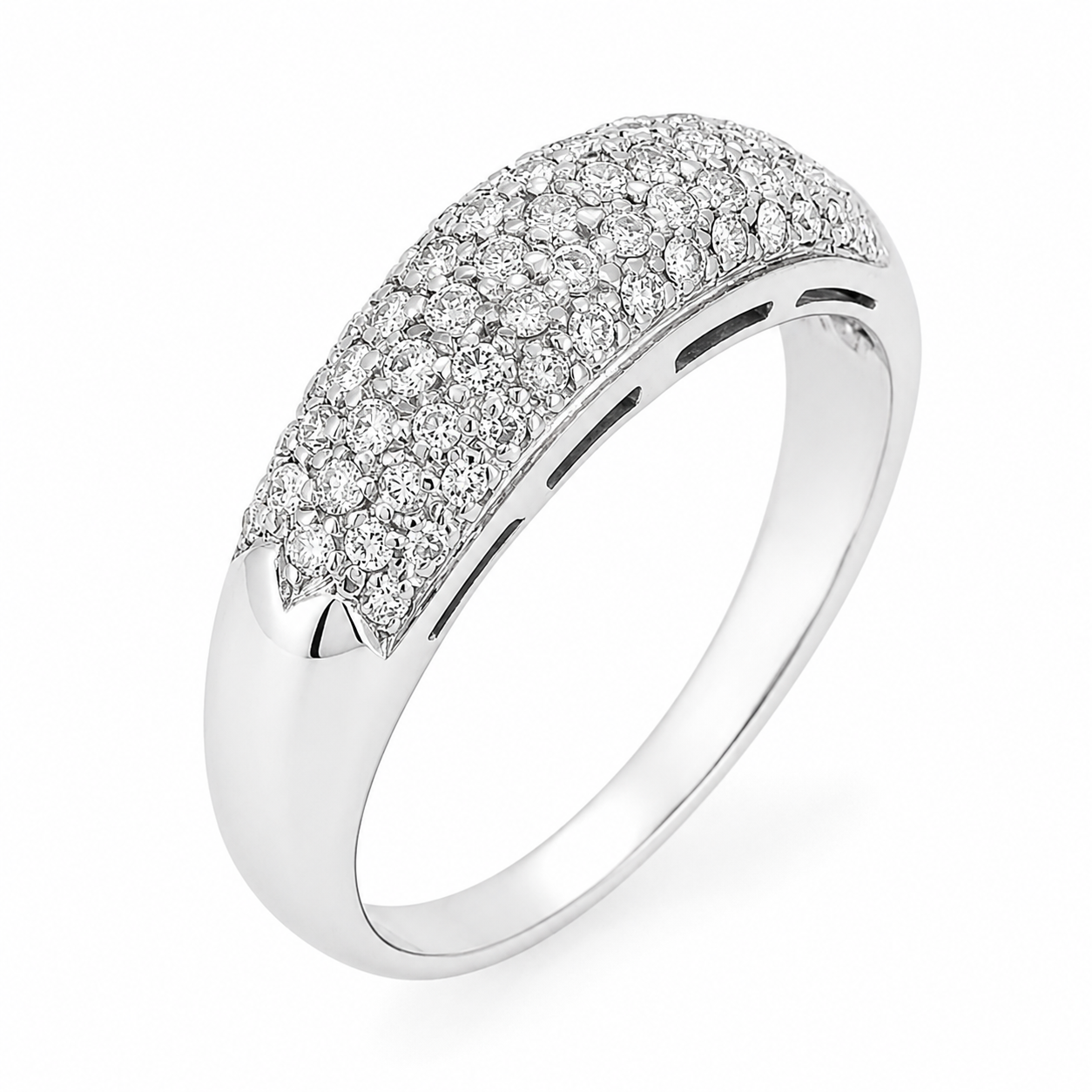 Anello - 18 carati Oro bianco - 0.695ct. tw. Diamante (Naturale) - Made in Italy - Handmade