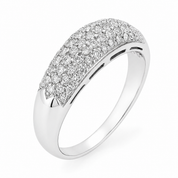 Anello - 18 carati Oro bianco - 0.695ct. tw. Diamante (Naturale) - Made in Italy - Handmade