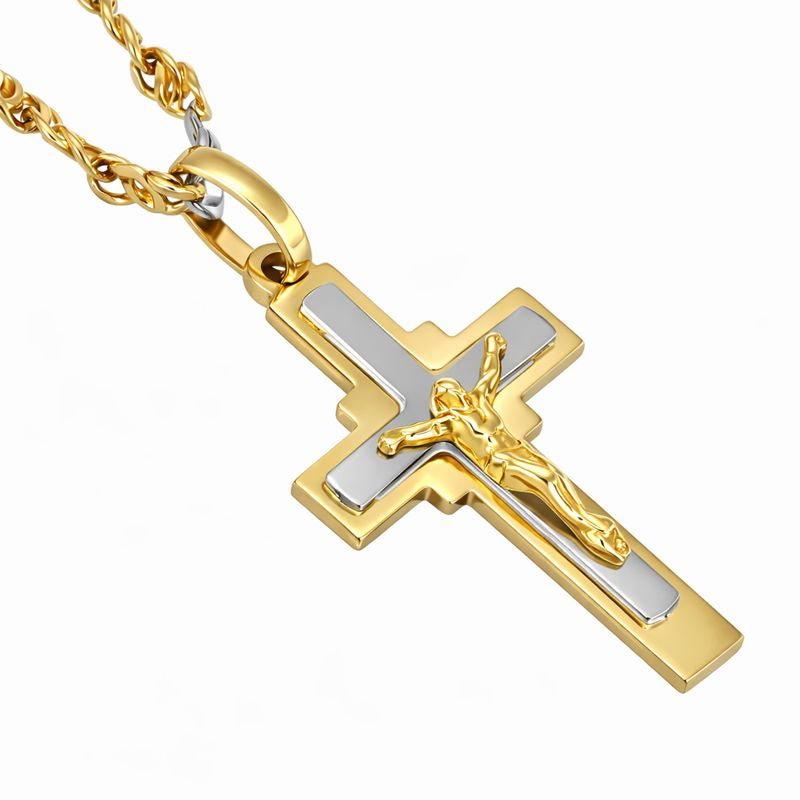 Collana con ciondolo - 18 carati Oro giallo, Oro bianco