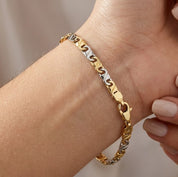 Bracciale - 18 carati Oro giallo, Oro bianco - Made in Italy - Handmade