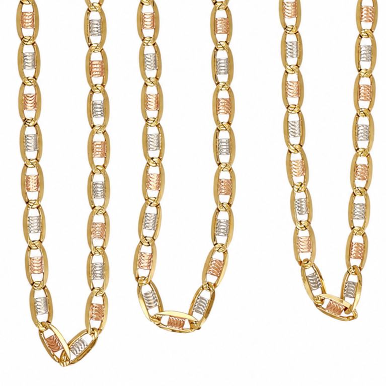 Collana - 18 carati Oro giallo, Oro bianco, Oro rosa - Made in Italy - Handmade