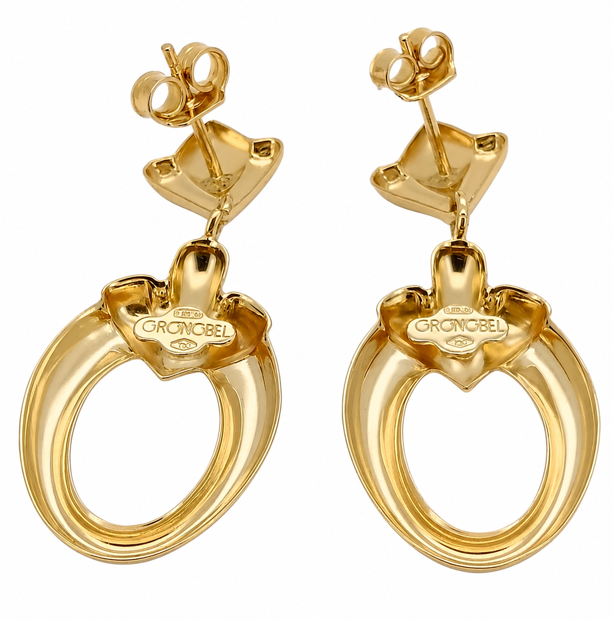Orecchini - 18 carati Oro giallo - Made in Italy - Handmade
