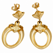 Orecchini - 18 carati Oro giallo - Made in Italy - Handmade