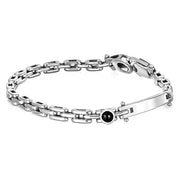 Bracciale - 18 carati Oro bianco - 0.10ct. tw. Onice