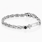 Bracciale - 18 carati Oro bianco - 0.10ct. tw. Onice