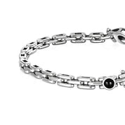 Bracciale - 18 carati Oro bianco - 0.10ct. tw. Onice