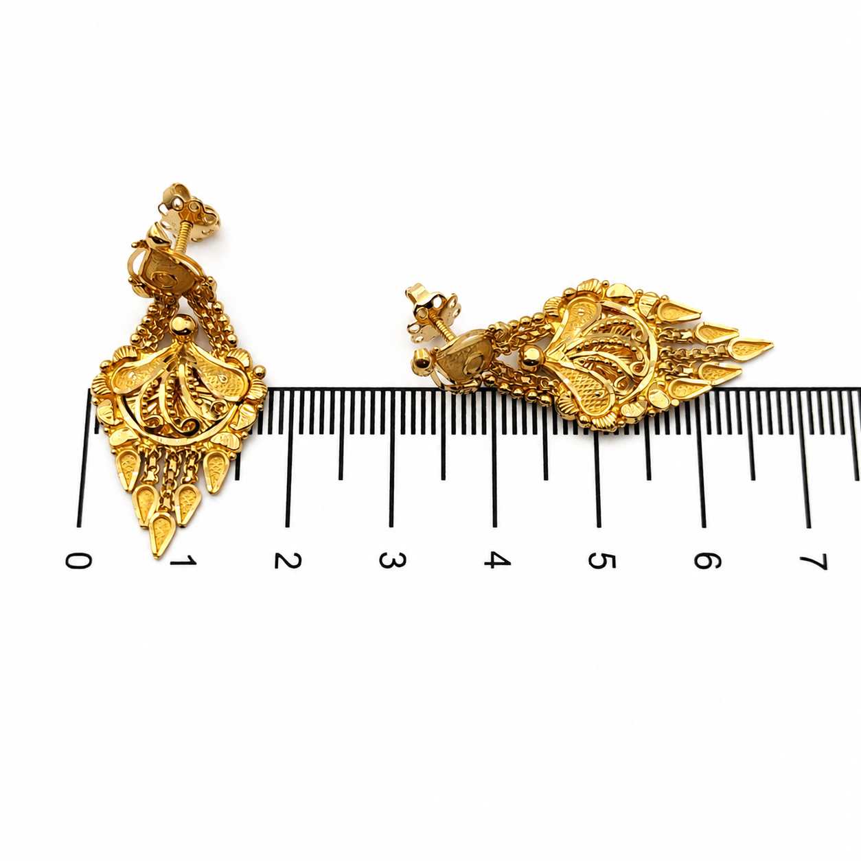 Orecchini - 22 carati Oro giallo - Made inItaly - Handmade