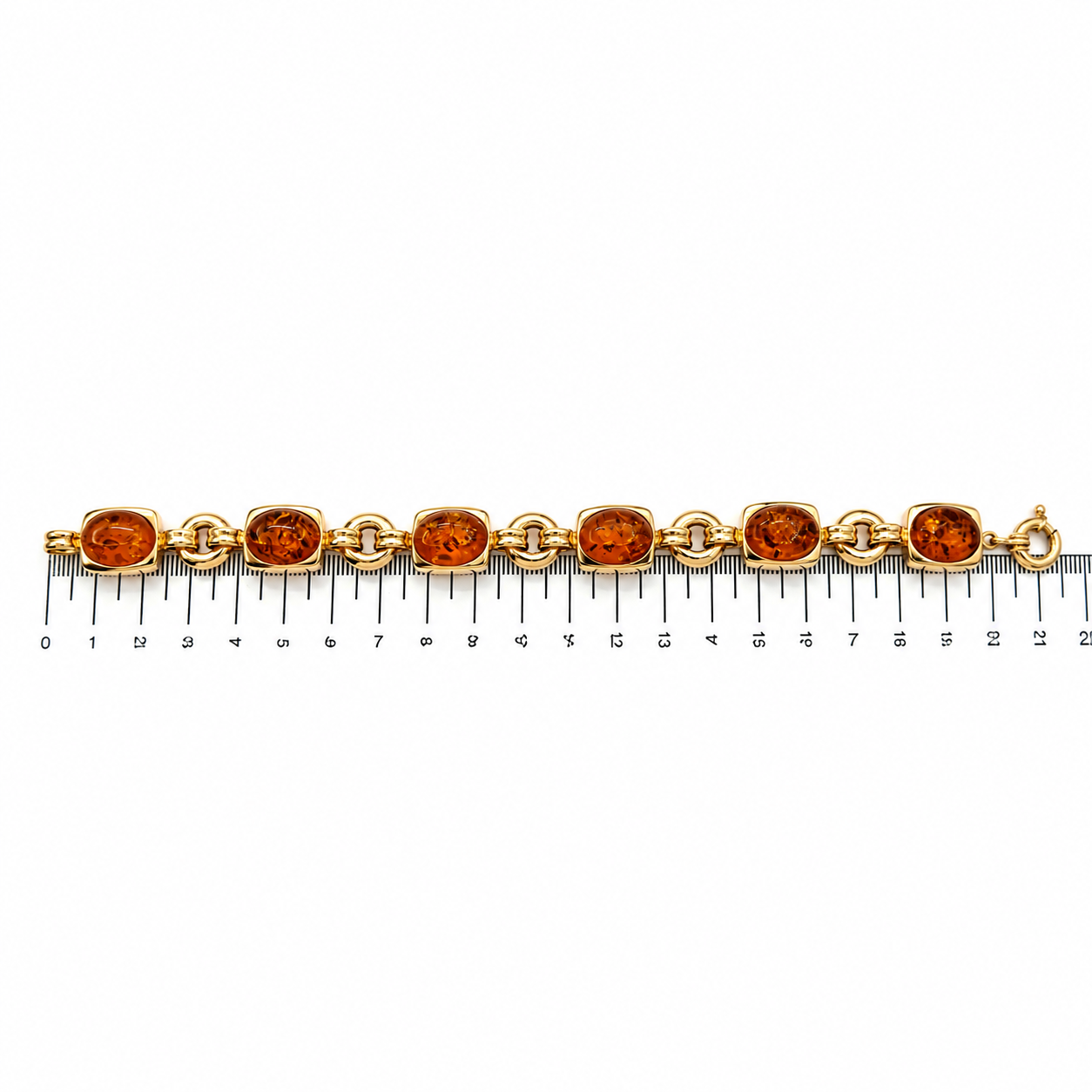 Bracciale - 18 carati Oro giallo - 30.00ct. tw. Ambra - Made in Italy - HandMade