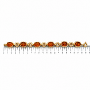 Bracciale - 18 carati Oro giallo - 30.00ct. tw. Ambra - Made in Italy - HandMade