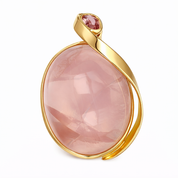 Anello - 18 carati Oro giallo - 40.50ct. tw. Quarzo - Topazio