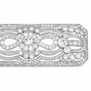 Spilla - 18 carati Oro bianco - 5.85ct. tw. Diamante (Naturale)